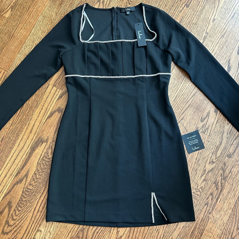 LULUS black dress with rhinestones new with tags